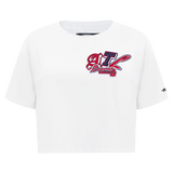 MLB Atlanta Braves City Ransom Women's SJ Boxy Tee - White - Size Large