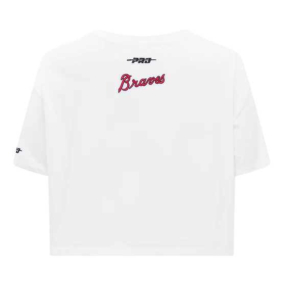MLB Atlanta Braves City Ransom Women's SJ Boxy Tee - White - Size Large