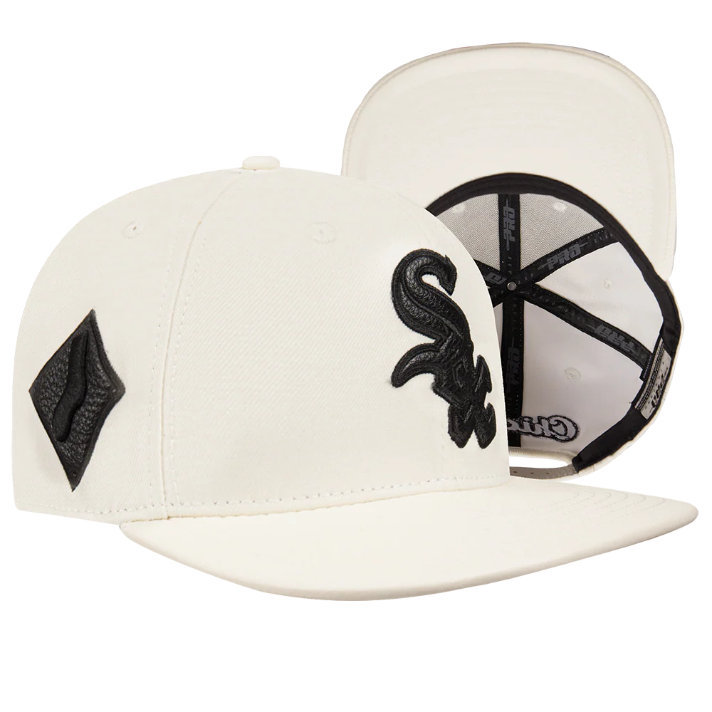 PRO STANDARD - MLB CHICAGO WHITE SOX TRIPLE TONAL PRIMARY LOGO STRAPBACK HAT - EGGSHELL - OS