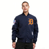 MLB Detroit Tigers Living Large Men's Twill Jacket - Midnight Navy - Size XL