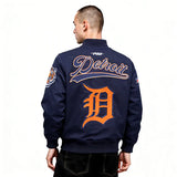 MLB Detroit Tigers Living Large Men's Twill Jacket - Midnight Navy - Size XL