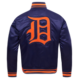 MLB DETROIT TIGERS RETRO CLASSIC MEN'S RIB SATIN JACKET-SMALL