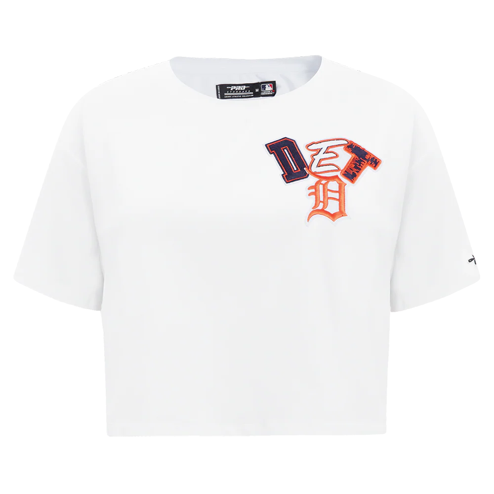 PRO STANDARD - LG WOMEN'S MLB DETROIT TIGERS CITY RANSOM SJ BOXY TEE - WHITE