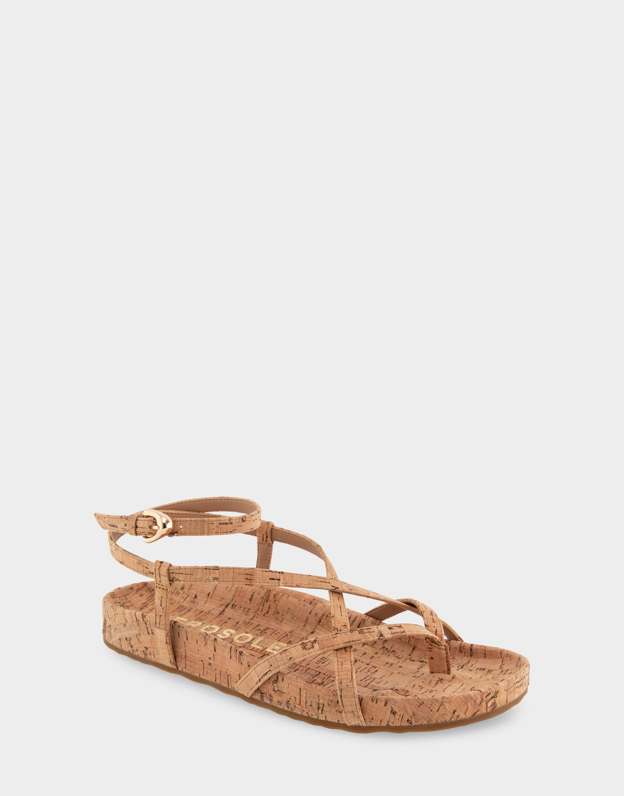 (6M) Aerosoles Comfortable Women's Footbed Sandals in Natural Cork Style: Leera