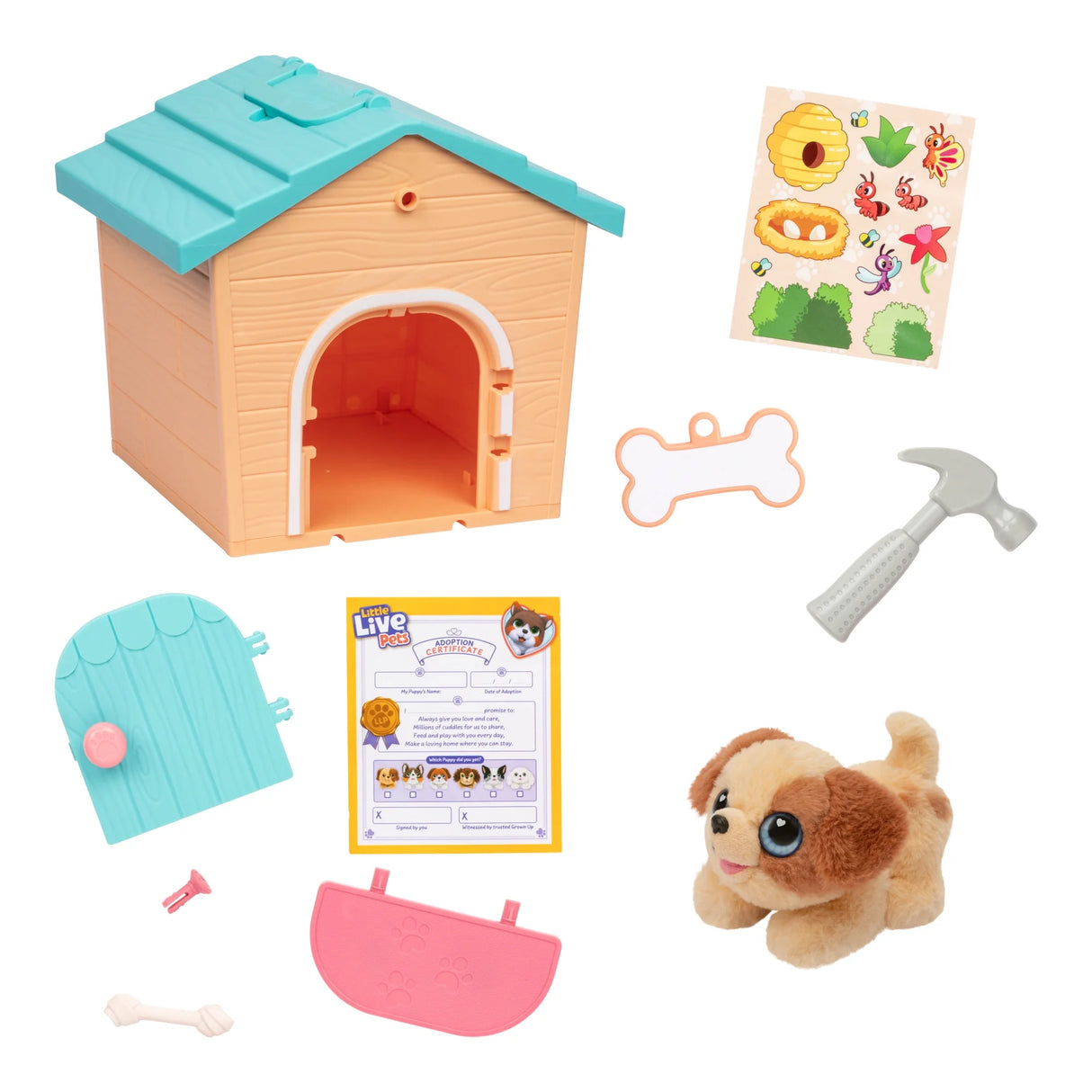 Little Live Pets My Puppy's Home Minis - Teal & Orange Home | Plush Toy & Kennel Playset. Build Your Puppy's Home, Name Your Puppy & Surprise! Puppy Appears! Which Puppy Will You Get? Easy Build DIY