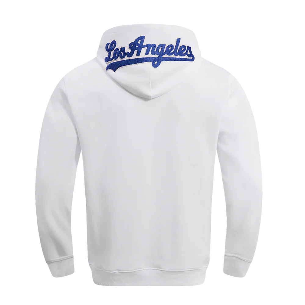 PRO STANDARD - LG MEN'S MLB LOS ANGELES DODGERS - CLASSIC CHENILLE PULLOVER HOODIE - WHITE