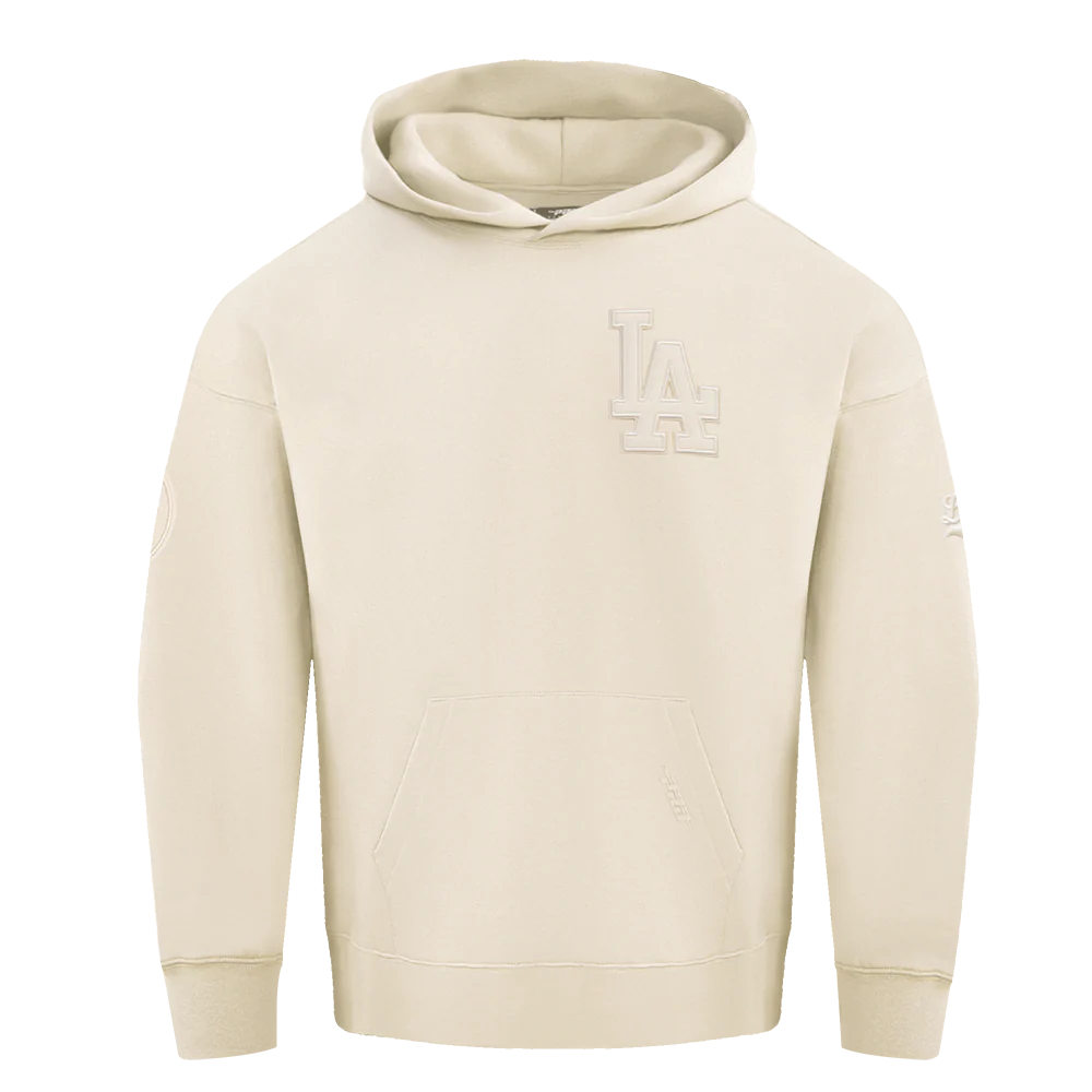 MLB LOS ANGELES DODGERS NEUTRAL DROP SHOULDER FLEECE PULLOVER HOODIE MEN'S XL