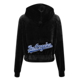 PRO STANDARD - LG - WOMEN'S MLB LOS ANGELES DODGERS CLASSIC VELOUR FULL ZIP PULLOVER HOODIE - BLACK