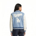 MLB LOS ANGELES DODGERS VARSITY BLUES WOMEN'S DENIM VARSITY JACKET-SMALL