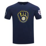 PRO STANDARD - XL MEN'S MLB MILWAUKEE BREWERS DIY PICK STITCH SJ TEE - MIDNIGHT NAVY