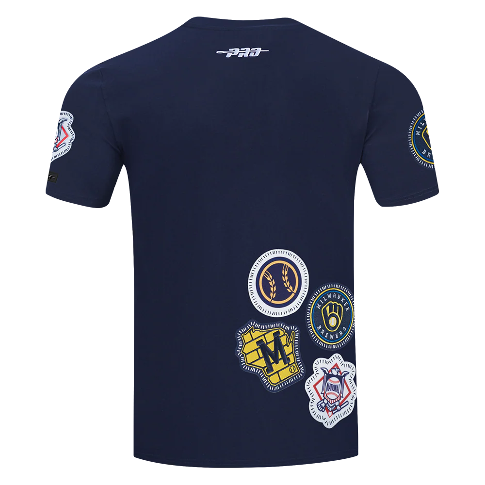 PRO STANDARD - XL MEN'S MLB MILWAUKEE BREWERS DIY PICK STITCH SJ TEE - MIDNIGHT NAVY