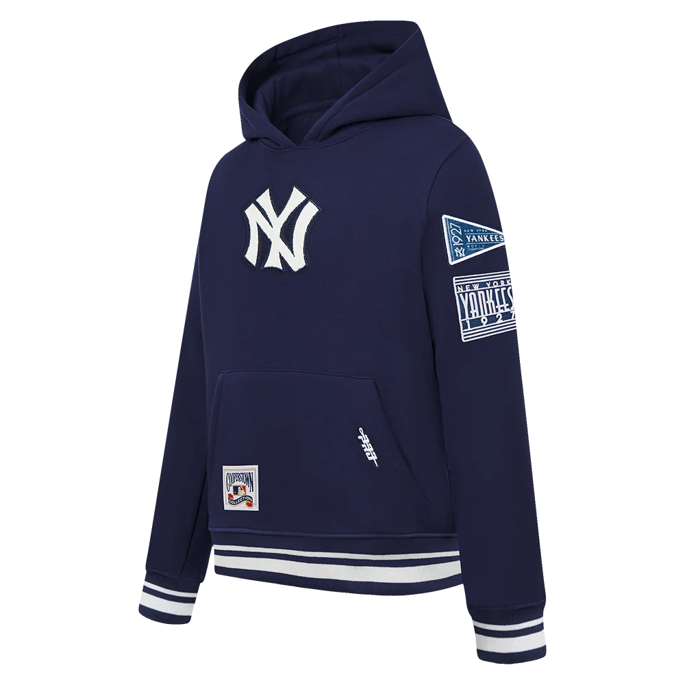 MLB NEW YORK YANKEES RETRO CLASSIC BIG BOYS RIB FLEECE PULLOVER HOODIE Size M