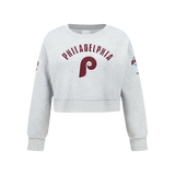 MLB PHILADELPHIA PHILLIES CLASSIC BIG GIRLS FLEECE CREWNECK - SMALL