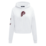 MLB PHILADELPHIA PHILLIES RETRO CLASSIC WOMEN'S CROPPED PULLOVER HOODIE- MED