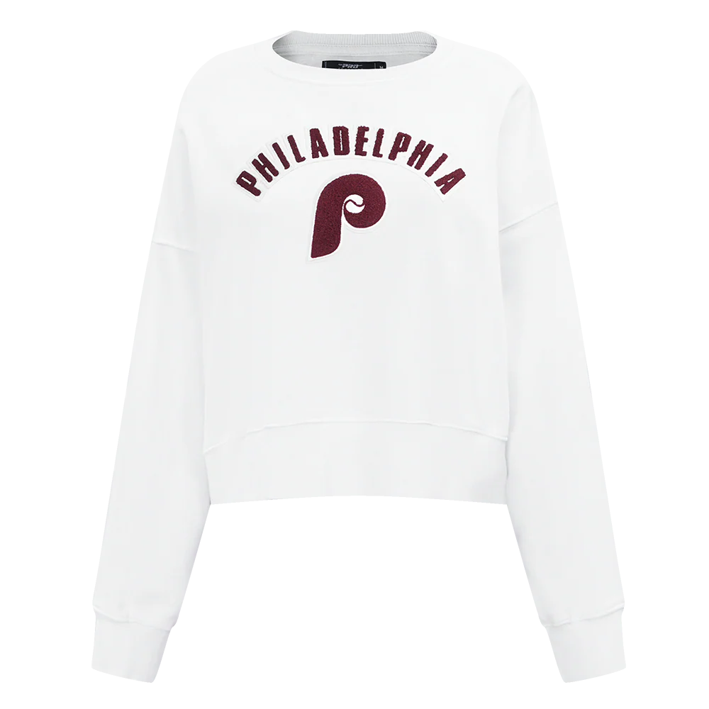 MLB PHILADELPHIA PHILLIES RETRO CLASSIC WOMEN'S CREWNECK Size: Med