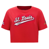MLB ST. LOUIS CARDINALS SCRIPT TAIL WOMEN'S SINGLE JERSEY BOXY TOP-MED