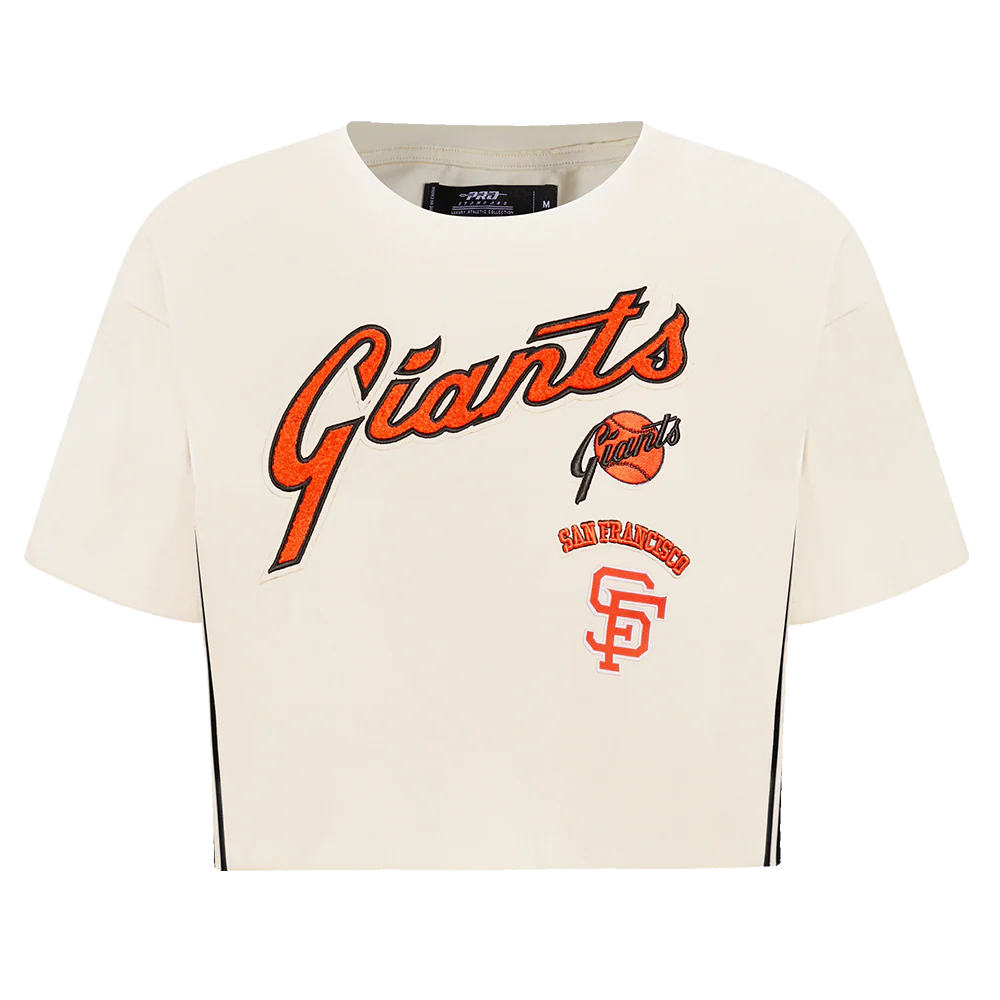 PRO STANDARD - SM WOMEN'S MLB SAN FRANCISCO GIANTS RETRO CLASSIC BOXY TOP - EGGSHELL