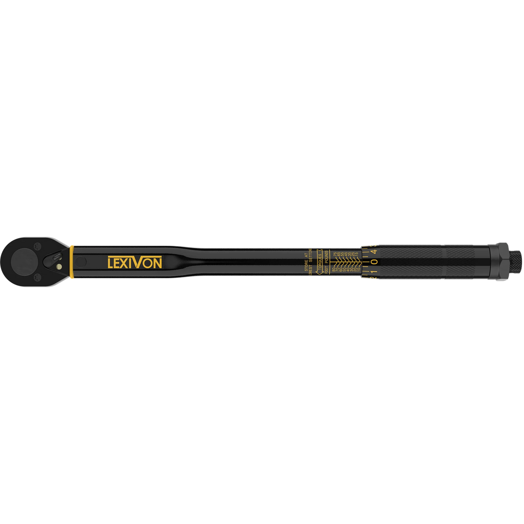 LEXIVON - 3/8-Inch Drive Click Torque Wrench 10~80 Ft-Lb/13.6~108.5 Nm - Model: LX-182