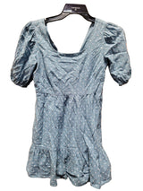 LOFT Blue and White Polka Dotted Summer Mini Flare Dress, Size 2P