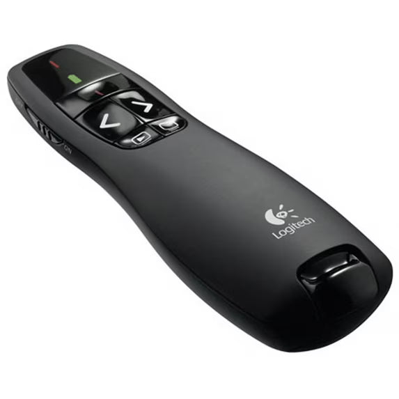 Logitech R400 Presenter w/Laser Pointer, Black