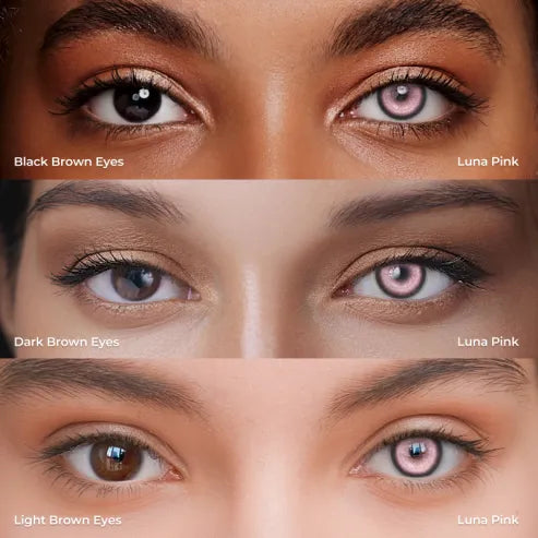 Haniix Luna Pink Nonprescription Contact Lenses