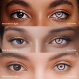 Haniix Luna Pink Nonprescription Contact Lenses