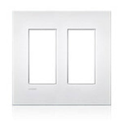 Lutron LWT-U-PP-WH New Architectural Wallplate 2 Gang, Palladiom Opening, in White, Matte Finish