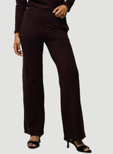 Majestic Filatures French Terry Wide Leg Pant Aubergine Size: 2