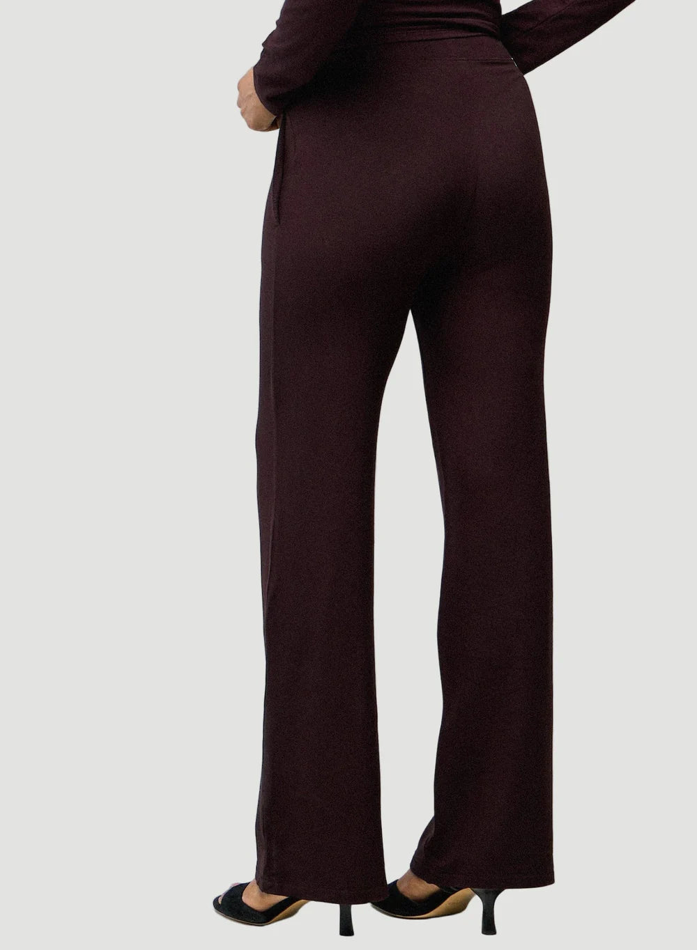 Majestic Filatures French Terry Wide Leg Pant Aubergine Size: 2