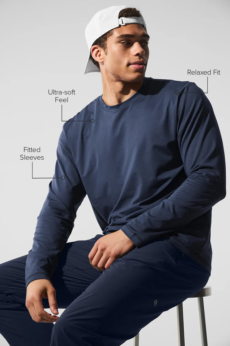 Conquer Reform Crewneck Long Sleeve - Navy - Large
