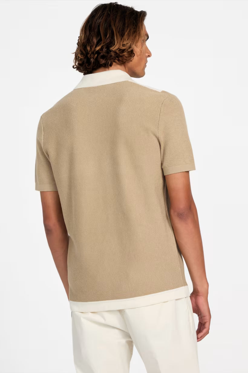 Guess Humphrey Zip Polo- Color: Desert Mud- Men's Lg