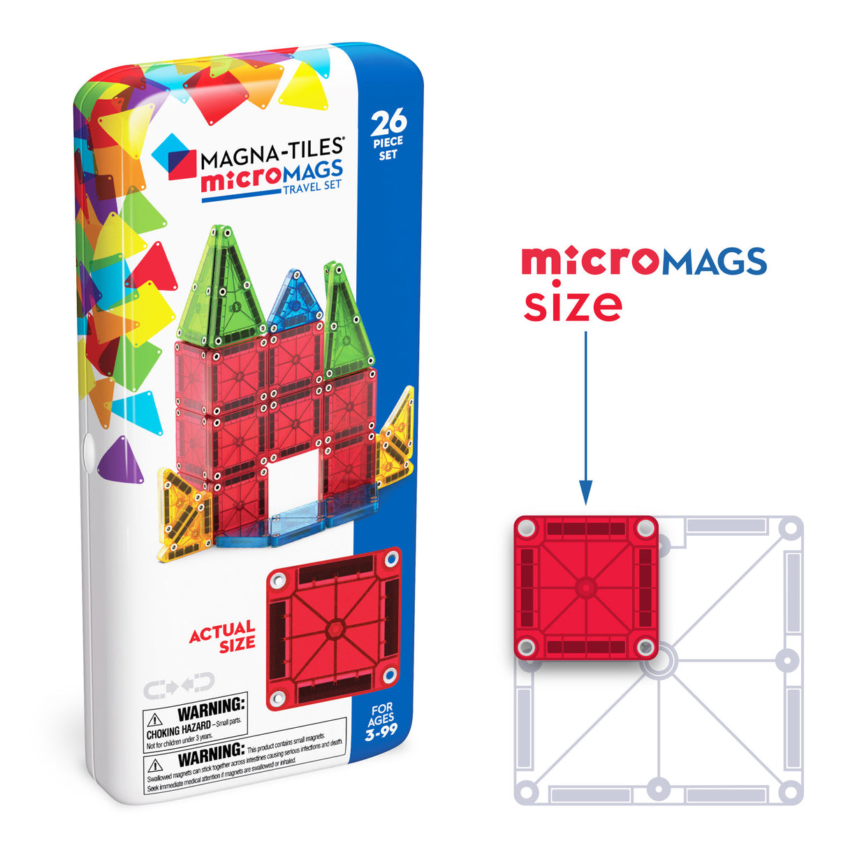 MAGNA-TILES microMAGS Travel Set (new, open)