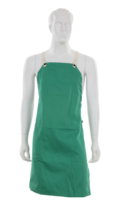 TRUST PROTECTION - Green Cotton Welding Apron - 9 Ounce Green Finish Cotton - 24 Inch x 36 Inch Length