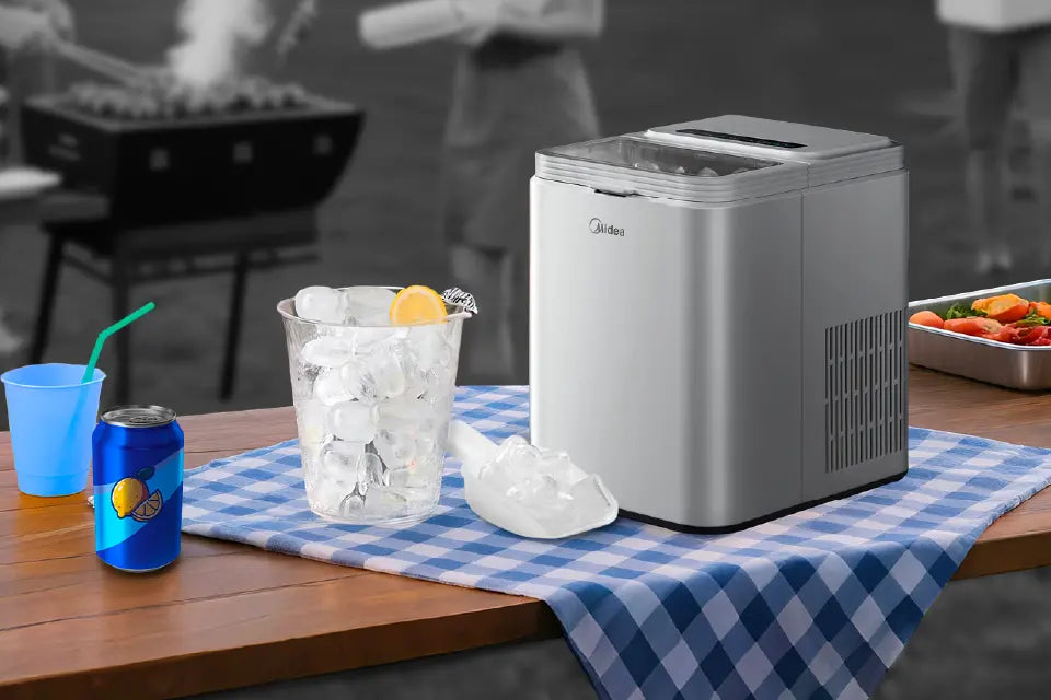 Midea Countertop Bullet-Ice Maker (Grey)