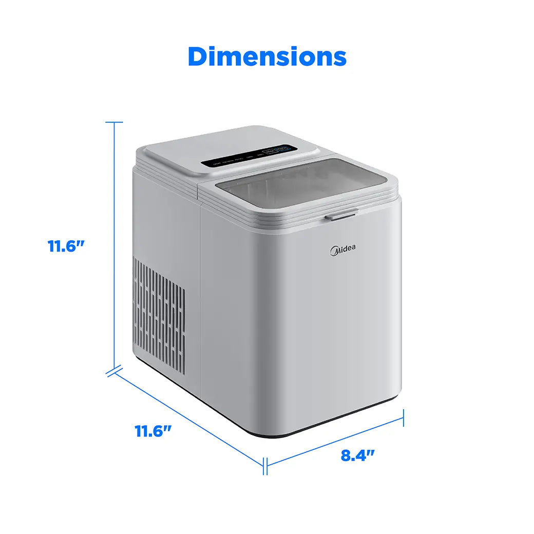 Midea Countertop Bullet-Ice Maker (Grey)