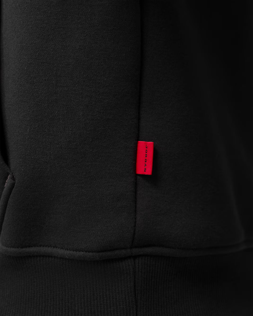 NIKE Men's Jordan Brooklyn Pullover Hoodie - Black/University Red - 2XL - New/Sealed
