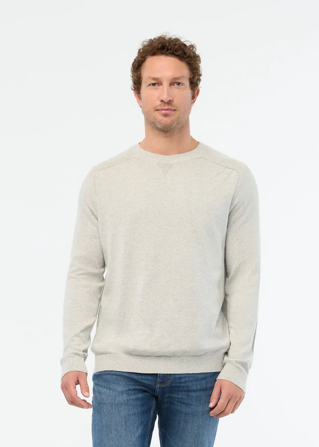 DU/ER EasyKnit Lite Crew Neck - Earl Grey Men's XXL
