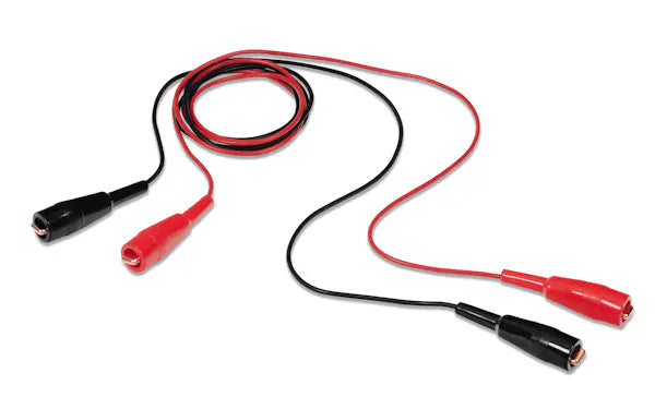 60" Medium-Duty Jumper Leads, Red/Black, 1 pair