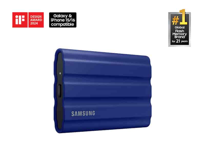 SAMSUNG Portable SSD T7 Shield 1 TB USB 3.2 Gen 2 (Blue)