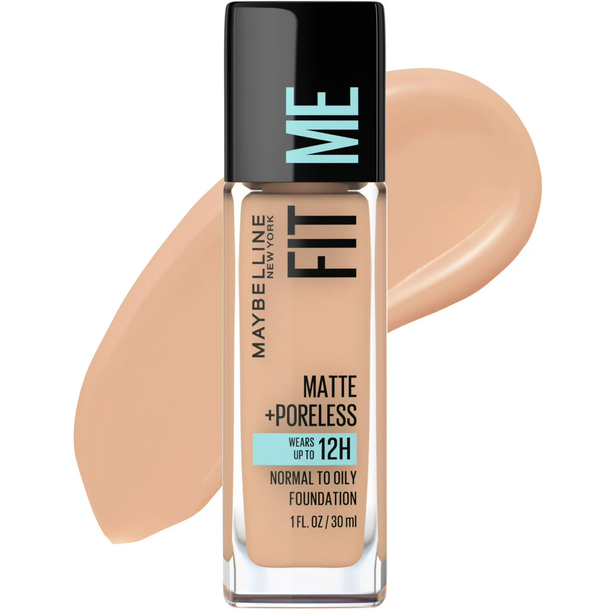 Maybelline New York Fit Me Matte Plus Poreless (235 Pure Beige) Foundation Makeup, Pure Beige, 1 Fl Oz