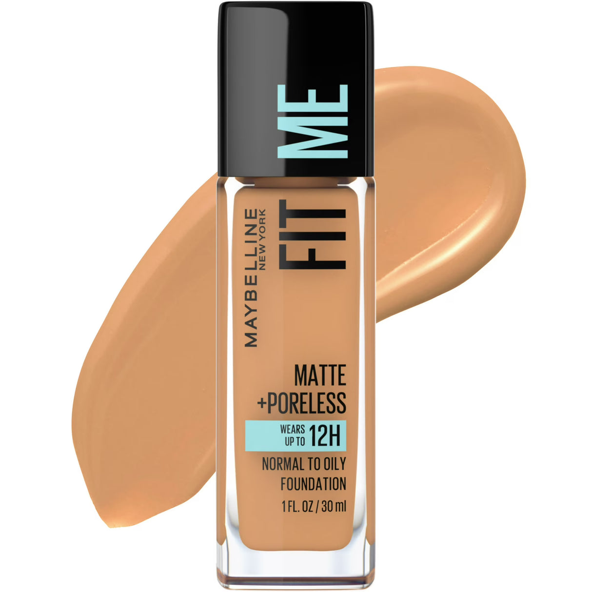 Maybelline New York Fit Me Matte Plus Poreless (330 Toffee) Foundation Makeup, Pure Beige, 1 Fl Oz
