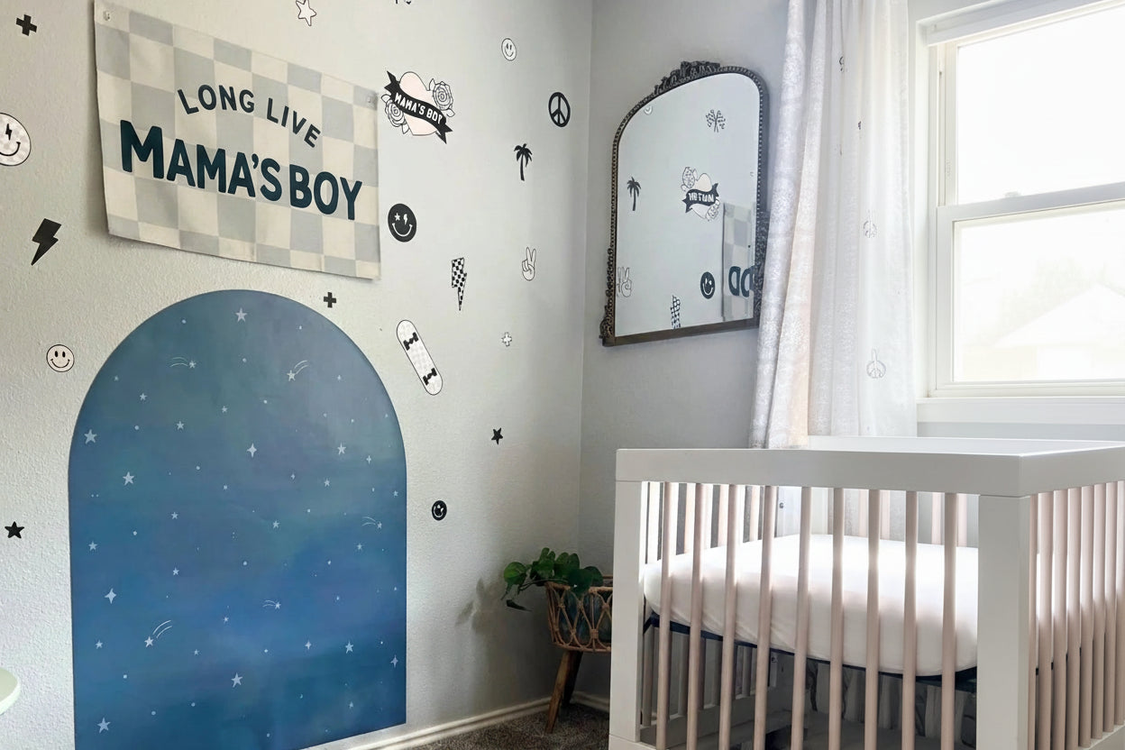 CHERRYPICK - The MEGA Magic Playwall - Arch Magnetic Wall Decal for Kids in Starry Skies