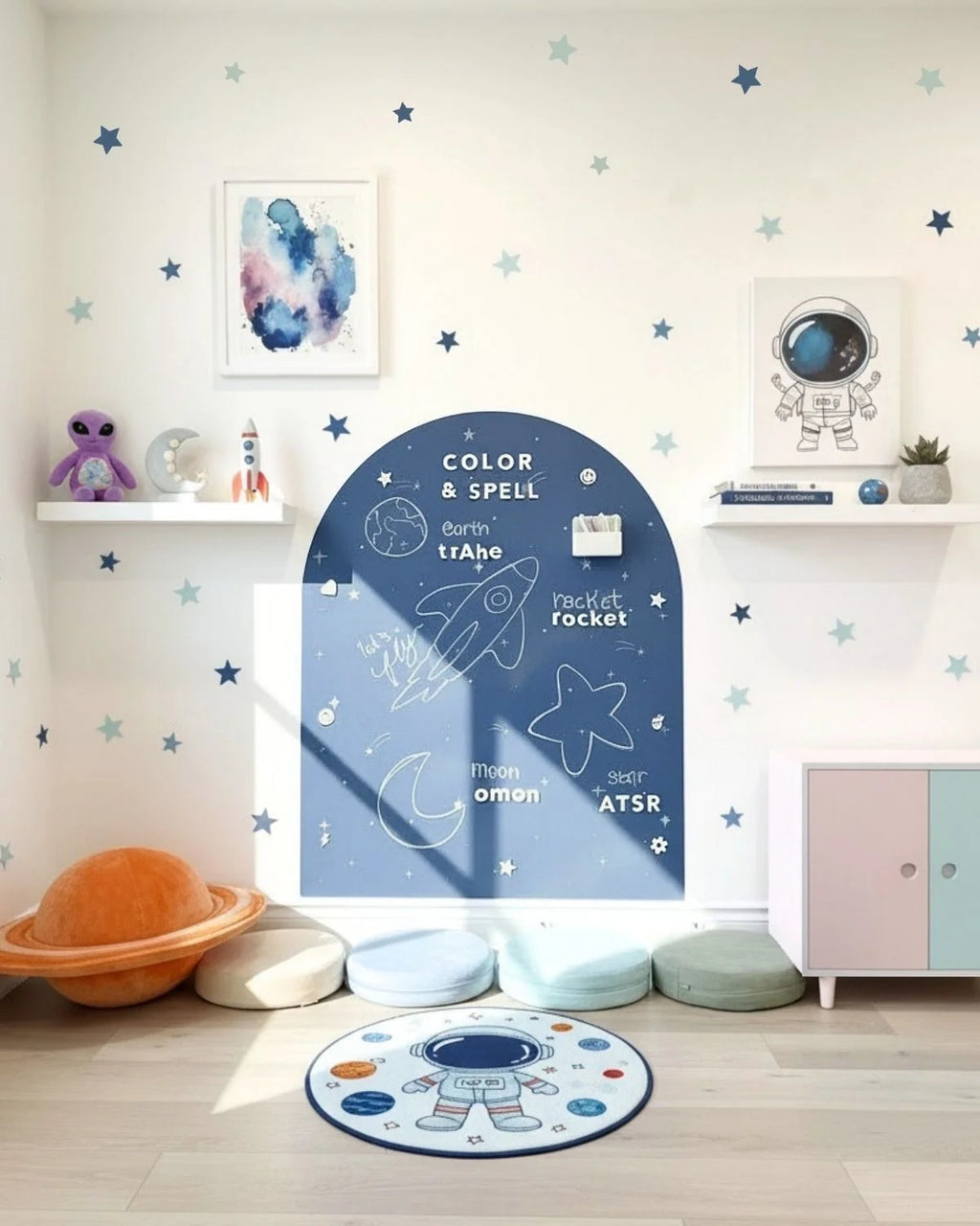 CHERRYPICK - The MEGA Magic Playwall - Arch Magnetic Wall Decal for Kids in Starry Skies