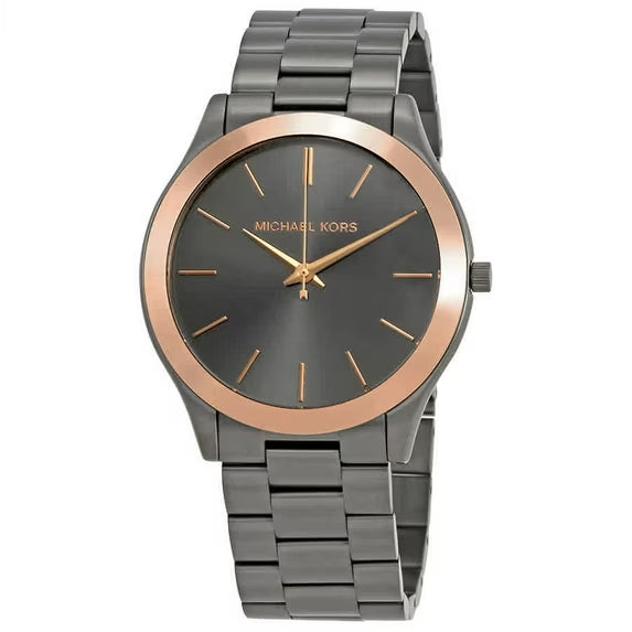 Michael Kors Slim Runway Three-Hand Gunmetal Stainless Steel Men's Watch (Model: MK8576)