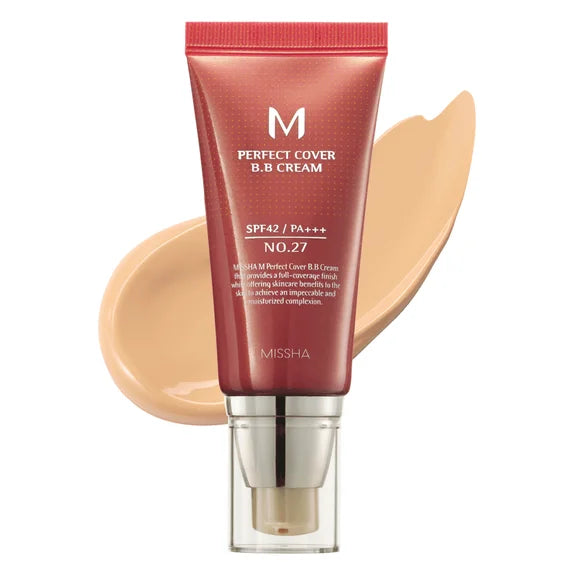 Missha M Perfect Cover BB Cream SPF42 PA+++, No. 27 - Honey Beige - 1.69 Fl oz.