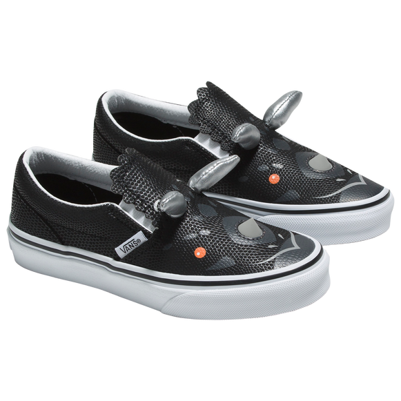 Vans Kids Black Triceratops Slip-On Sneakers DINO BLACK/TRUE WHITE VN0007QK6BT  SIZE 1.0 UY