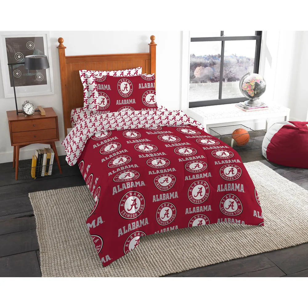 NCAA Rotary 5-piece Twin Bed in a Bag Set, ALABAMA