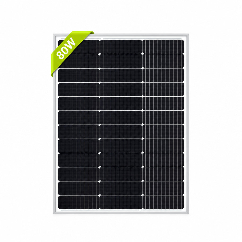 NEWPOWA - 80W 12V Monocrystalline Off-Grid Solar Panel - NPA80S-12J