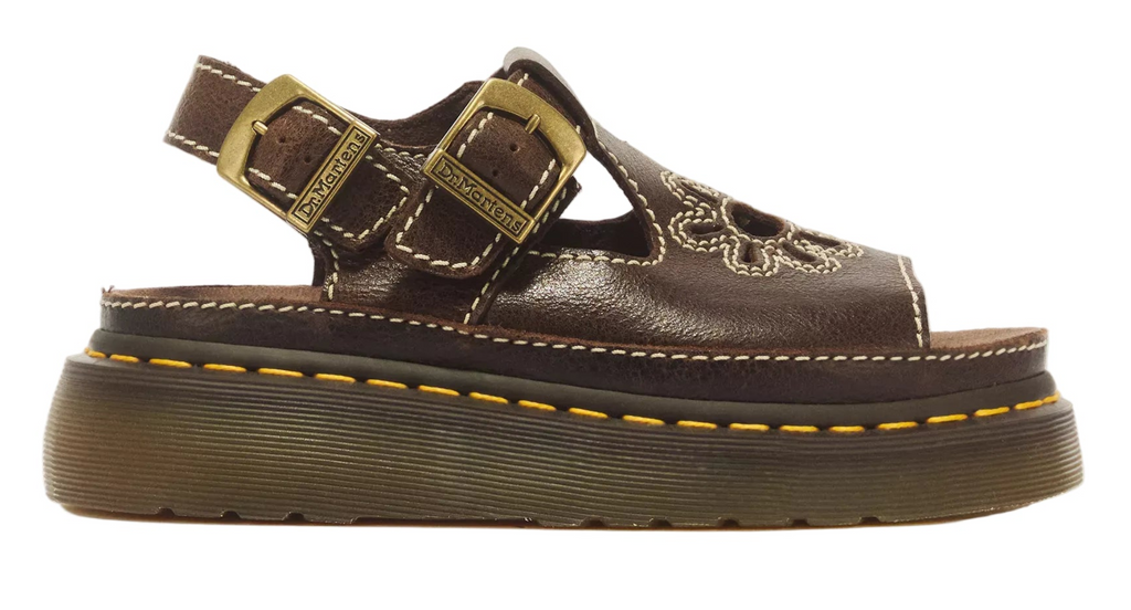 DR. MARTENS Women's Dunnet Flower in Kelp Brown - 7