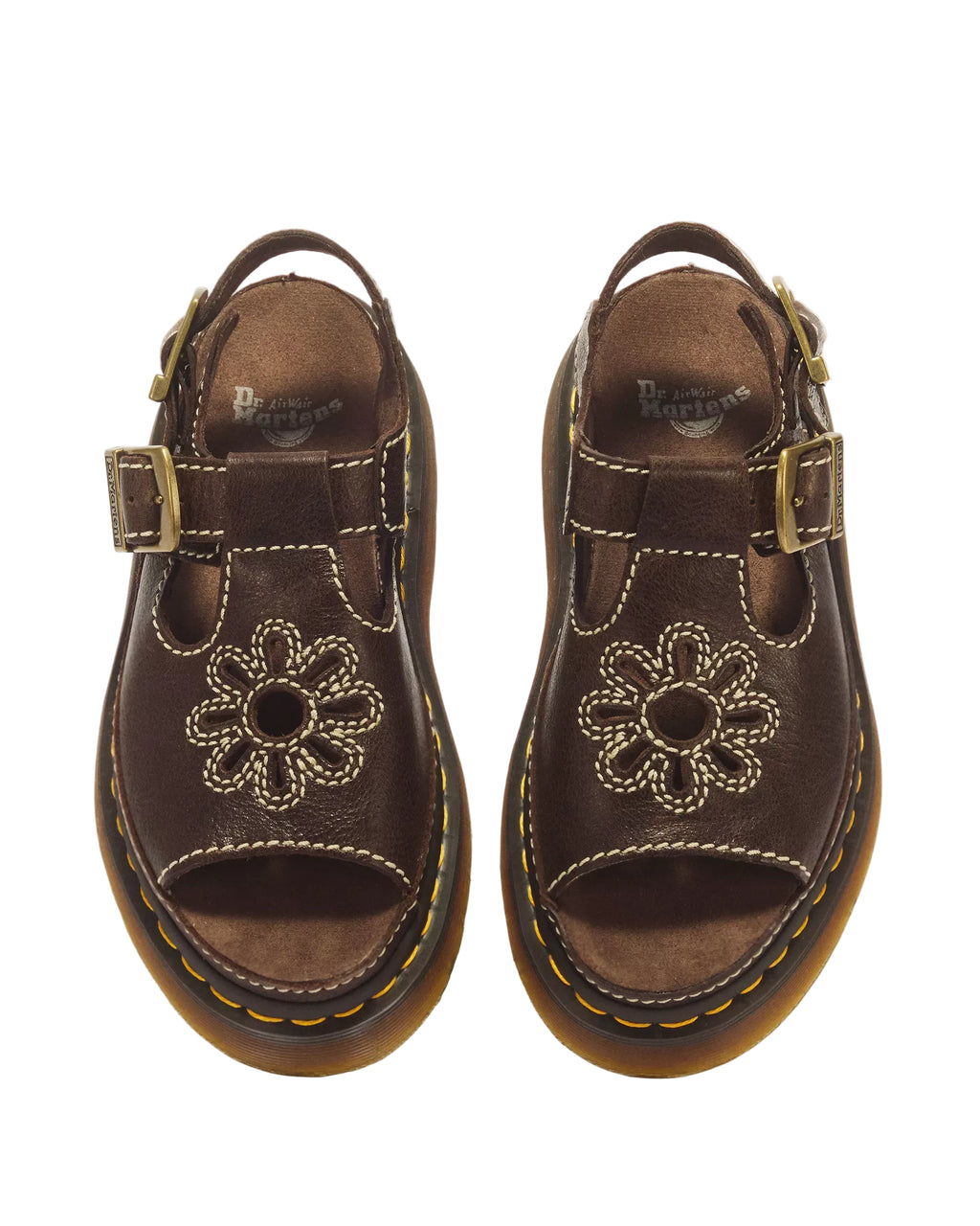 DR. MARTENS Women's Dunnet Flower in Kelp Brown - 7